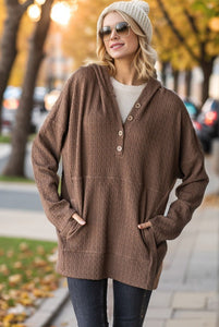 Cozy Cocoa Jacquard Hoodie