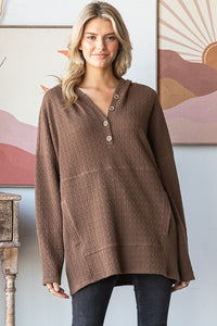 Cozy Cocoa Jacquard Hoodie