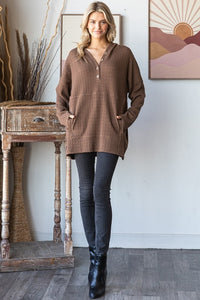 Cozy Cocoa Jacquard Hoodie