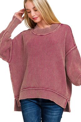 Cabernet 2-Tone Oversized Sweater