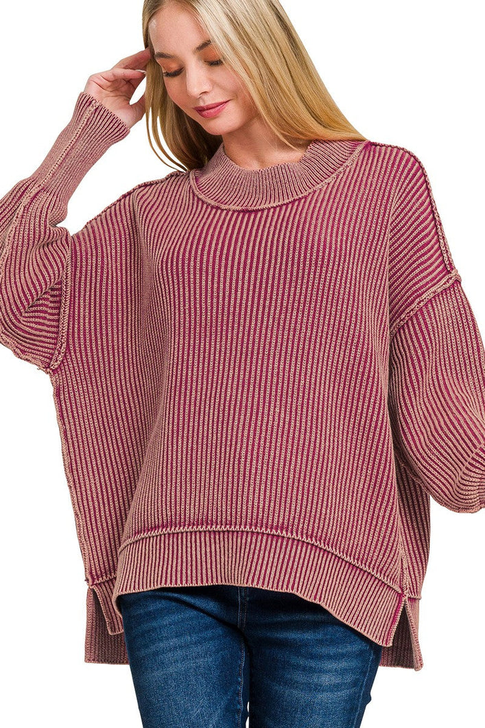 Cabernet 2-Tone Oversized Sweater