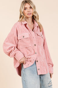 Blush Oversized Corduroy Shacket