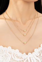 Load image into Gallery viewer, Triple Heart Layered Necklace