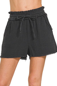 Double Gauze Drawstring Shorts