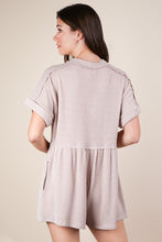 Load image into Gallery viewer, Two Tone Ribbed Knit Romper