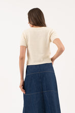 Load image into Gallery viewer, Short Sleeve Cream Sweater