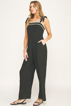 Load image into Gallery viewer, Black &amp; Ivory Trim Jumpsuit