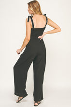 Load image into Gallery viewer, Black &amp; Ivory Trim Jumpsuit