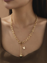 Load image into Gallery viewer, Chunky Chain Lock Charm Necklace