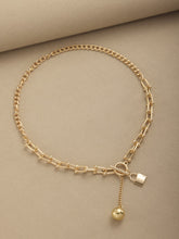Load image into Gallery viewer, Chunky Chain Lock Charm Necklace