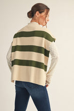 Load image into Gallery viewer, Easy Days Olive Stripe Sweater