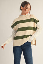 Load image into Gallery viewer, Easy Days Olive Stripe Sweater