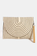 Load image into Gallery viewer, Coastal Woven Round Flap Bag