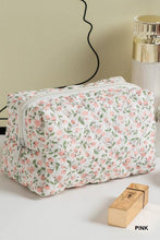 Load image into Gallery viewer, Little Bloom Quilted Cosmetic Pouch