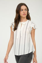 Load image into Gallery viewer, Breezy Flutter Sleeve Blouse