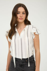 Breezy Flutter Sleeve Blouse