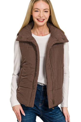 Chocolate Brown Chilly Puffer Vest
