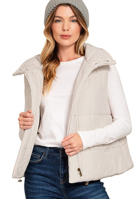 Sand Beige Chilly Puffer Vest