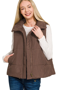 Chocolate Brown Chilly Puffer Vest