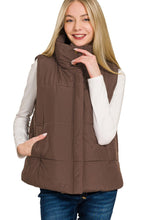 Load image into Gallery viewer, Chocolate Brown Chilly Puffer Vest