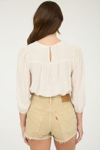 Load image into Gallery viewer, Cream Embroidered Yoke Blouse