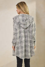 Load image into Gallery viewer, Ivory &amp; Black Boucle Long Cardigan