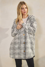 Load image into Gallery viewer, Ivory &amp; Black Boucle Long Cardigan