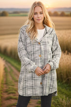 Load image into Gallery viewer, Ivory &amp; Black Boucle Long Cardigan
