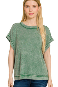 Casual Mineral Washed Ribbed Set
