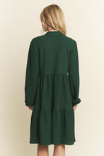 Load image into Gallery viewer, Chic Mandarin Collar Tiered Mini Dress