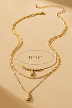 Load image into Gallery viewer, Golden Flow Layered Teardrop Necklace