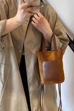 Load image into Gallery viewer, Vintage Retro Suede Crossbody Mini Bucket Tote Bag