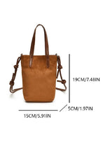 Load image into Gallery viewer, Vintage Retro Suede Crossbody Mini Bucket Tote Bag