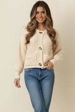 Load image into Gallery viewer, Buttoned Bubble Sweater Cardigan