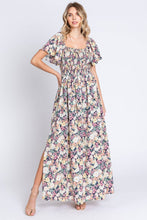 Load image into Gallery viewer, Navy Floral Printed Maxi Dress
