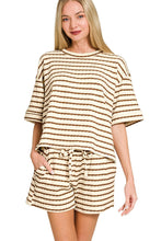 Load image into Gallery viewer, Travelers Striped Short Set