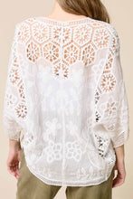 Load image into Gallery viewer, Floral Embroidered Curved Hem Cardigan