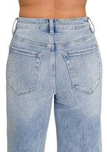 Load image into Gallery viewer, High-Waist Frayed Hem Wide Leg Denim