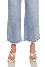 Load image into Gallery viewer, High-Waist Frayed Hem Wide Leg Denim