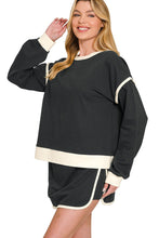 Load image into Gallery viewer, French Terry Drop Shoulder Pullover &amp; Skort Set