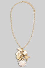 Load image into Gallery viewer, Sea Life Hearts Cluster Charms Necklace