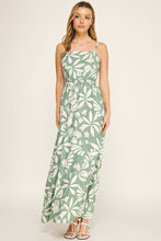 Load image into Gallery viewer, Cami Square Neck Bohemian Print Maxi Dress