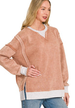 Load image into Gallery viewer, Vintage Wash Exposed Seam Pullover