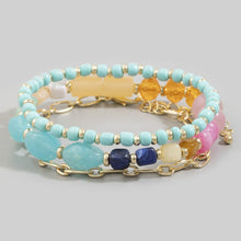 Load image into Gallery viewer, Seed Bead &amp; Glass Nugget Bracelet Stack Set