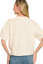 Load image into Gallery viewer, Lightweight Exposed Seam Short Sleeve Crop Sweater