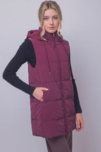 Load image into Gallery viewer, Cozy Days Hooded Long Puffer Vest