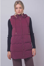 Load image into Gallery viewer, Cozy Days Hooded Long Puffer Vest
