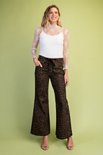 Load image into Gallery viewer, Wild at Heart Drawstring Leopard Denim Pants