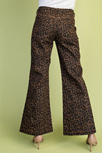 Load image into Gallery viewer, Wild at Heart Drawstring Leopard Denim Pants