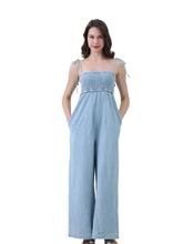 Load image into Gallery viewer, Breezy Wide Leg Smocked Top Jumpsuit